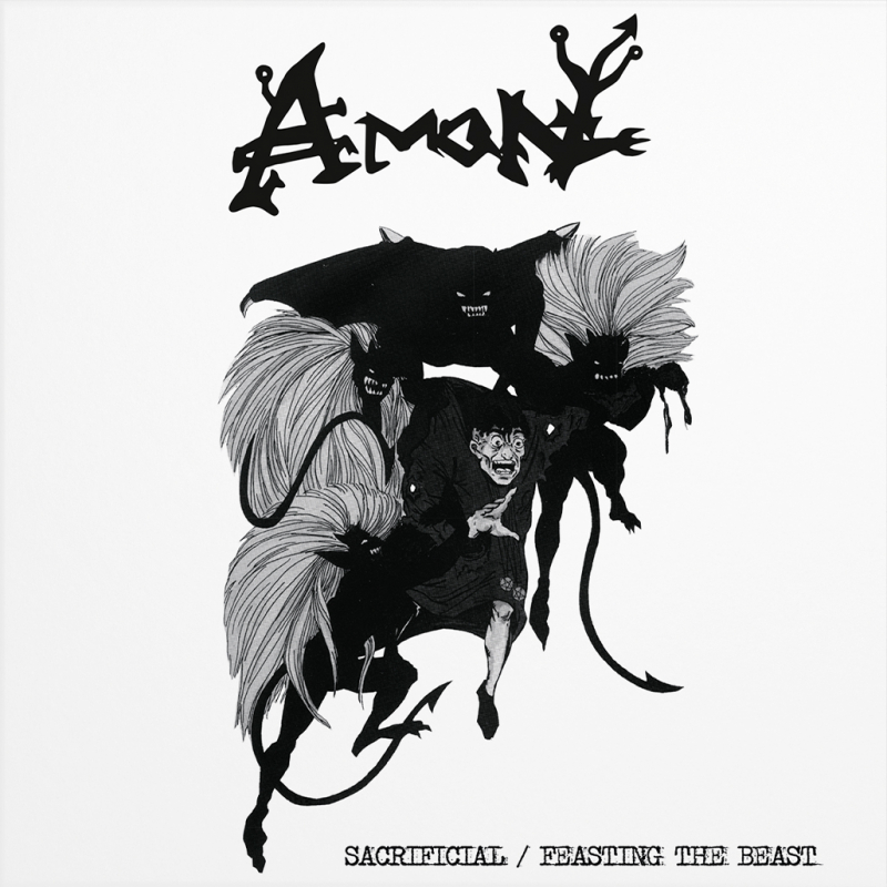 Amon - Sacrificial / Feasting The Beast Vinyl LP  |  Red/Black marble