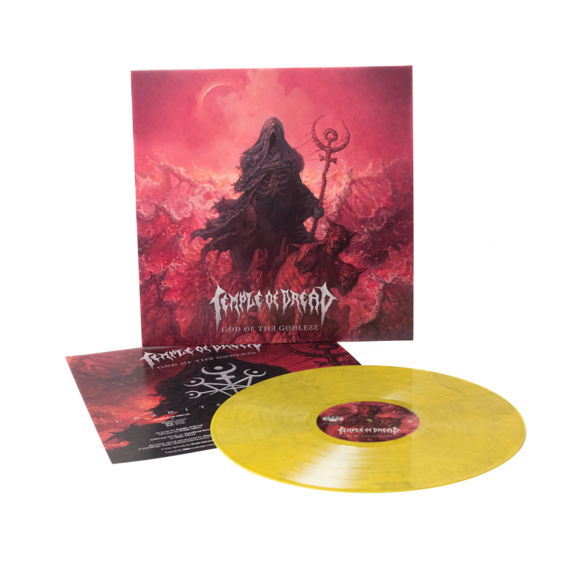 Temple Of Dread - God Of The Godless Vinyl LP  |  Clear/Yellow/Black Marble