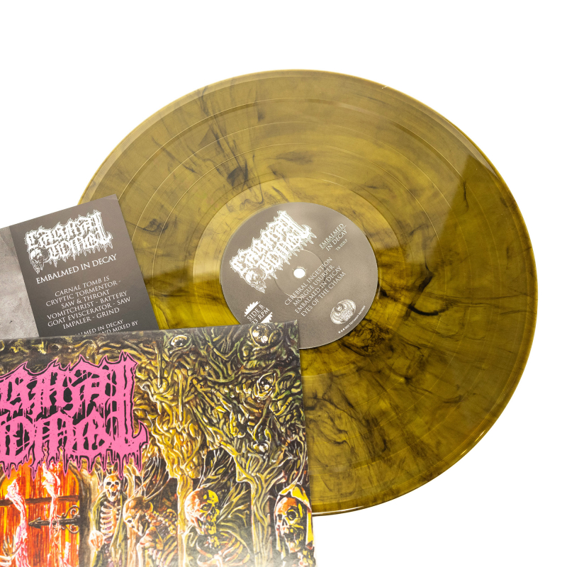 Carnal Tomb - Embalmed In Decay Vinyl LP  |  Lime/Black Marble