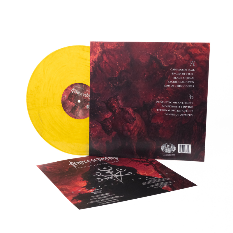 Temple Of Dread - God Of The Godless Vinyl LP  |  Clear/Yellow/Black Marble